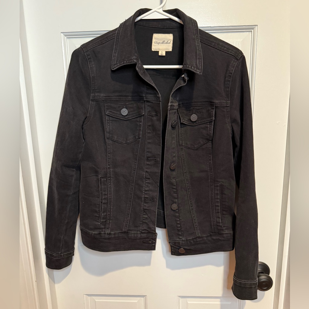Unpublished (Anthropologie Brand) Molly Black Denim Jacket Size S